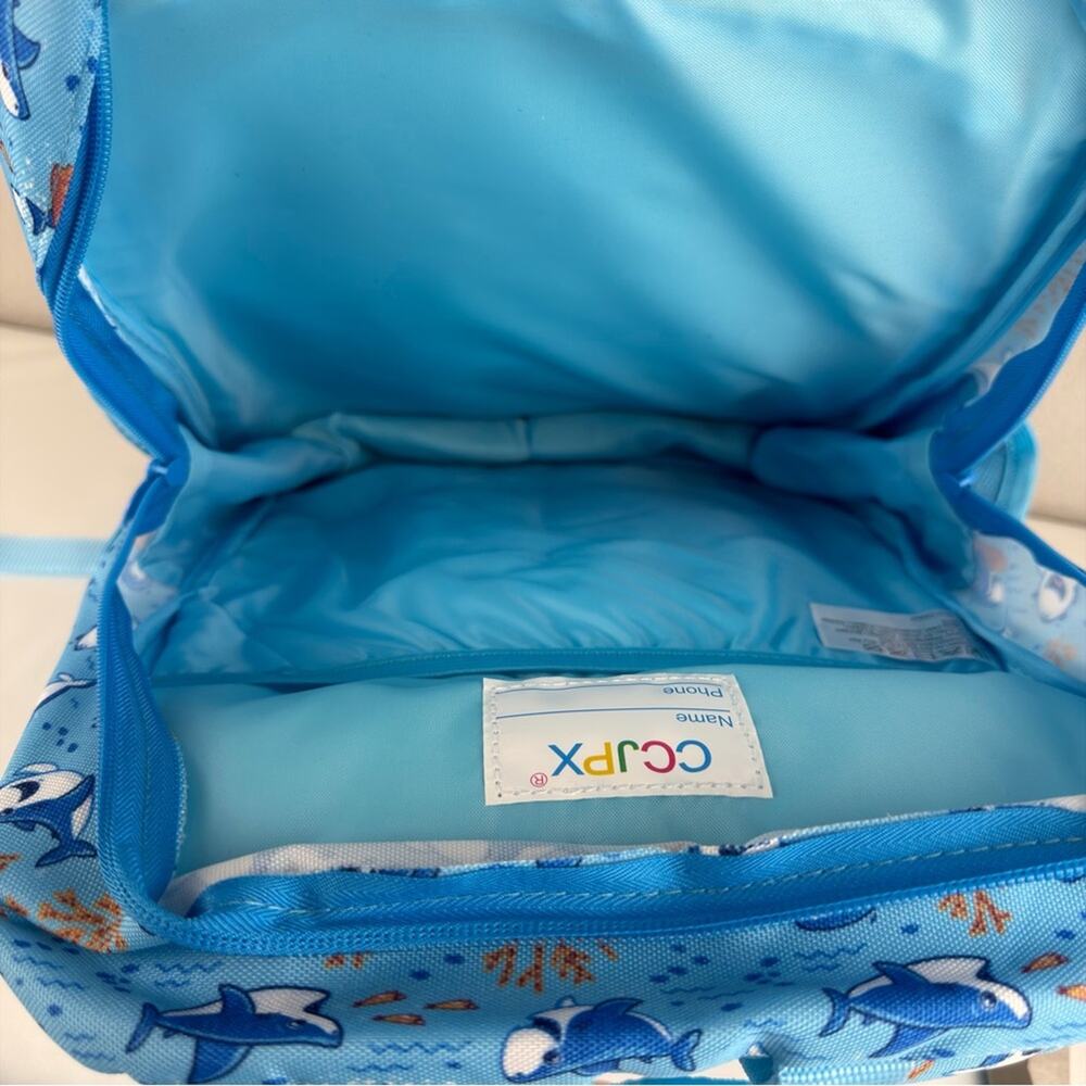 NWOT CCJPX 3PCS Shark Backpack for Boys, 16 Inch Kids Water Resistant Preschool - Picture 8 of 13